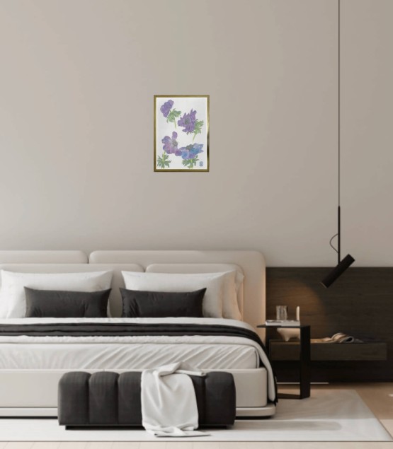 Botanical Drawing - Anémone Bleu 2025