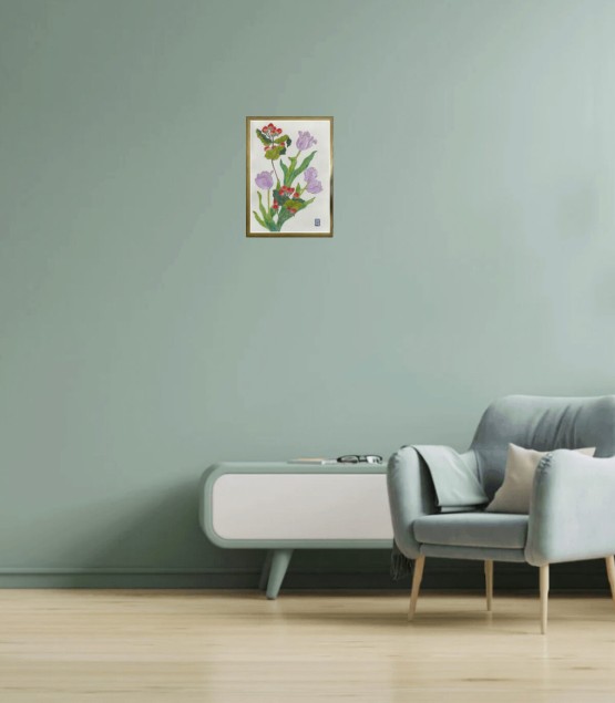 Dessin Botanique - Tulipe Violet 2 2025