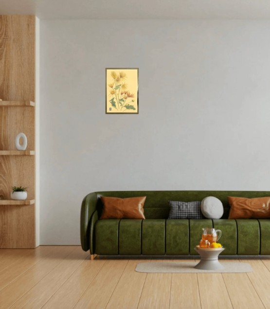 植物画 - Chrysanthème Jaune Orange 2025