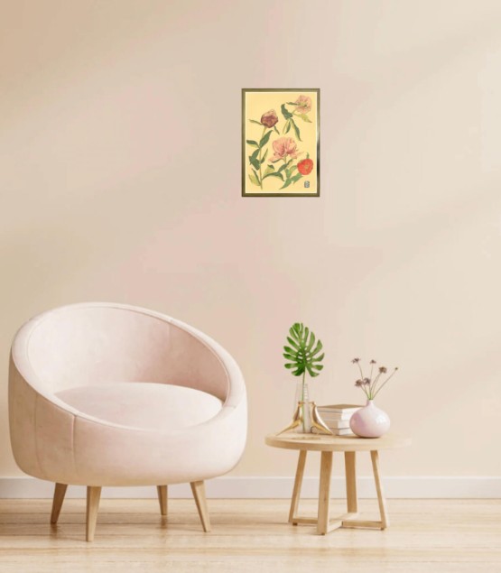 Dessin Botanique - Pivoine 3