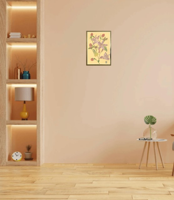 植物画 - Orchidée-Gomphrena